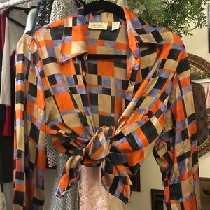 Retro Lord and Taylor 100% Silk Blouse